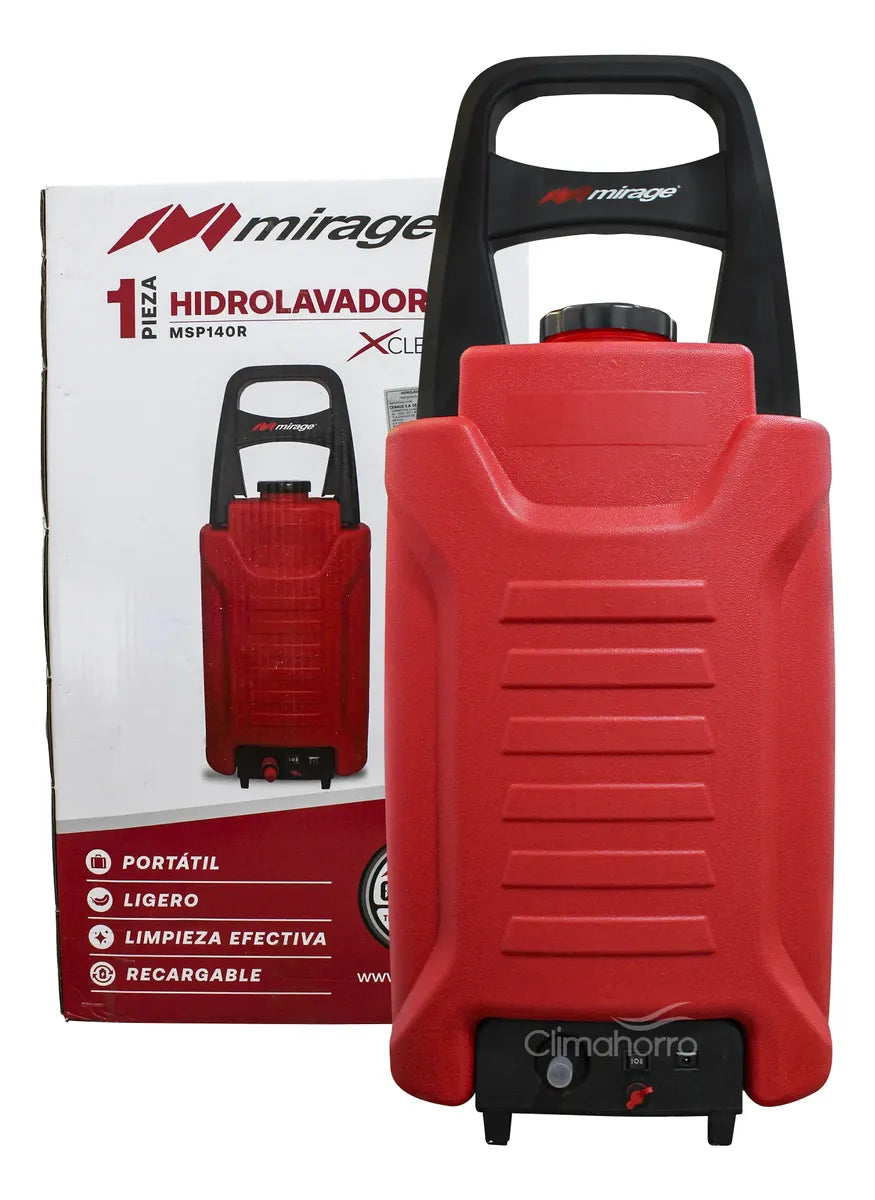 Hidrolavadora Portatil Mirage Recargable Con Pistola 30 Lts