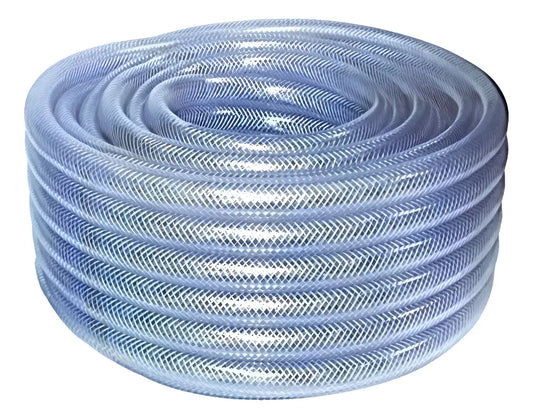 Manguera Tramada Transparente 3/4 Rollo De 15 Mts