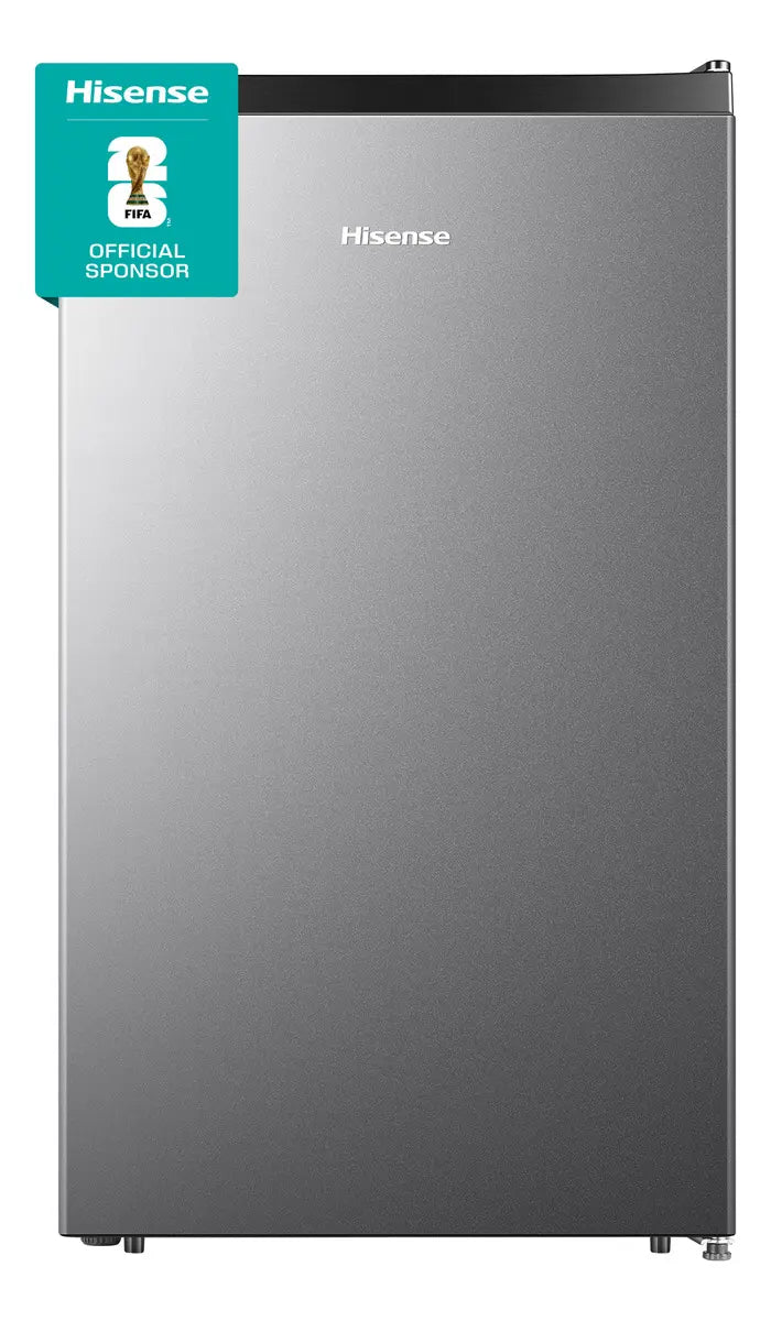 Hisense RR33D6AGX1- Frigobar,3.3 pies cúbicos,Termostato ajustable,Congelador independiente,Estantes para botellas de 2 