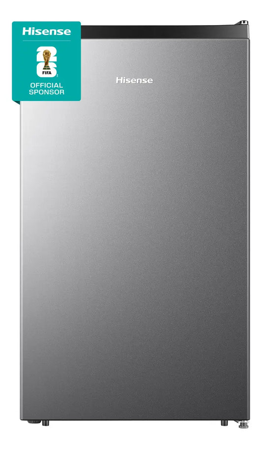 Hisense RR33D6AGX1- Frigobar,3.3 pies cúbicos,Termostato ajustable,Congelador independiente,Estantes para botellas de 2 