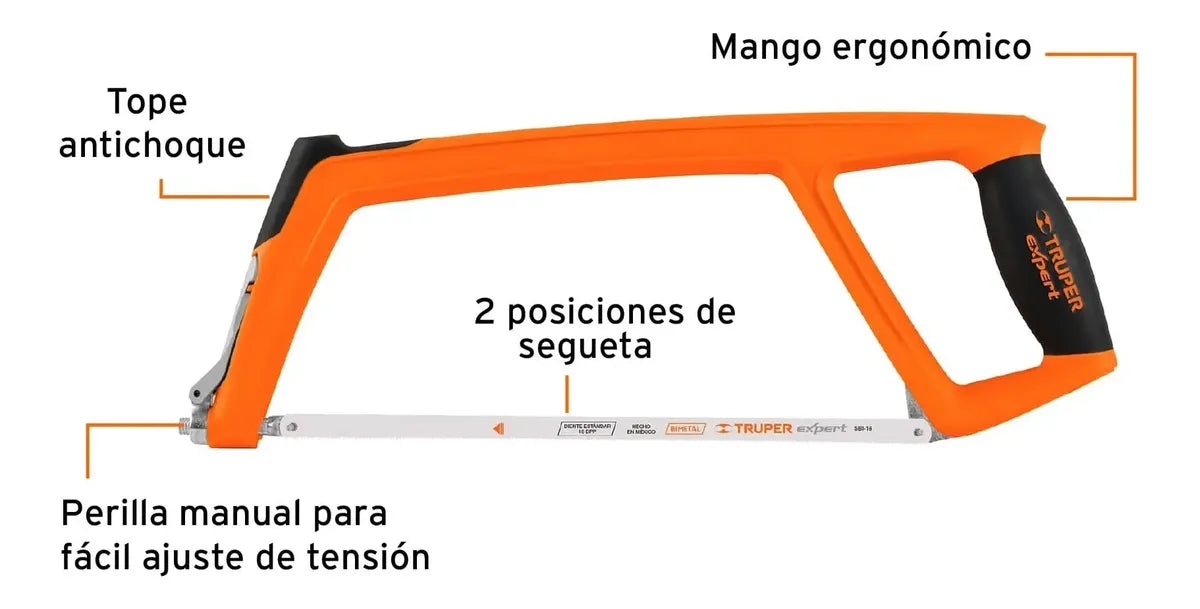 Segueta Arco Extra Pesado Profesional 30 Cm Antiderrapante
