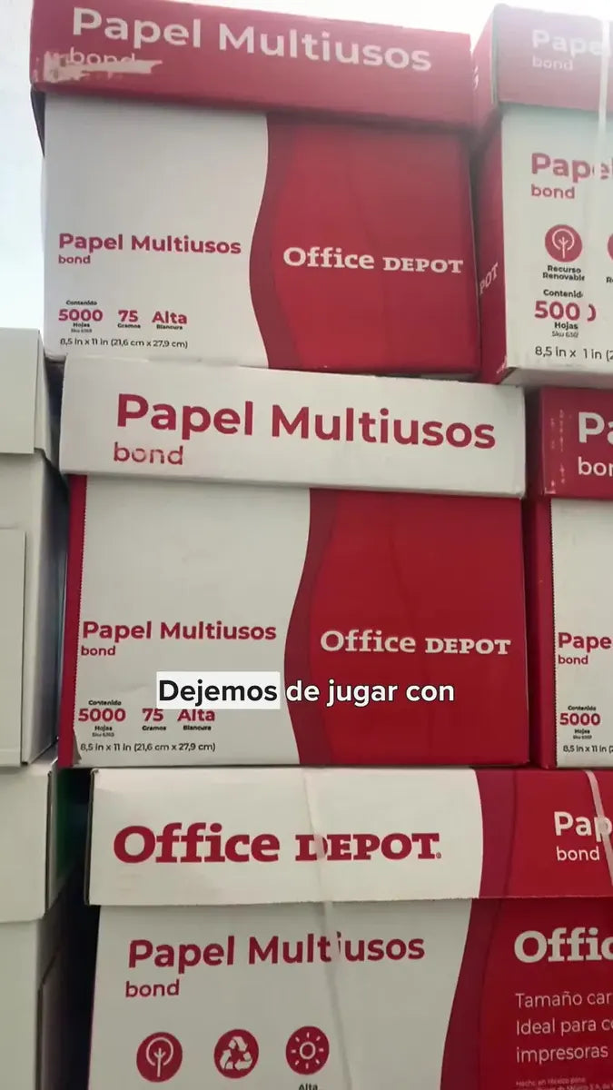 Caja De Papel Office Depot 5000 Hojas Color Blanco