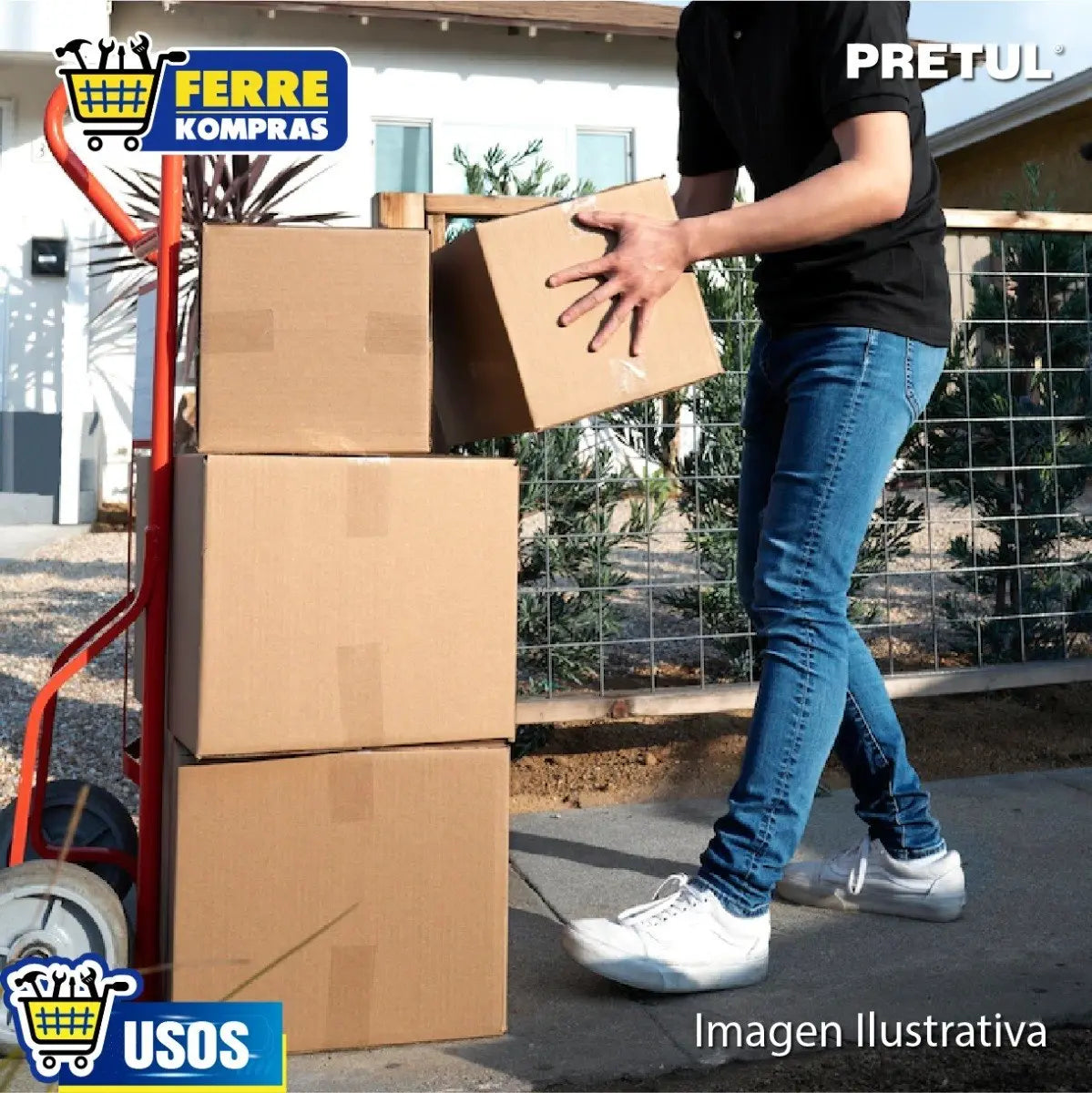 Diablo Carga 100kg Ruedas Sólidas Balero Sen. Fiero 44475