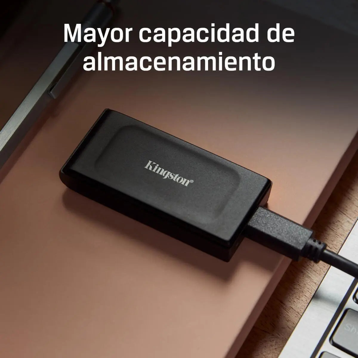 Unidad Estado Solido Kingston Ssd Xs1000 Externo 1tb Usb 3.2 Color Negro
