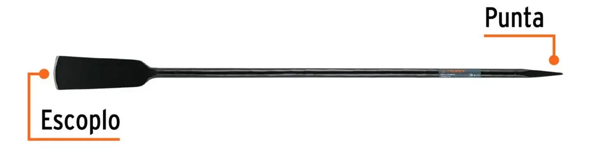 Barra Cavadora 1 X 1.5 Metros Escoplo 102 Mm Truper 19988