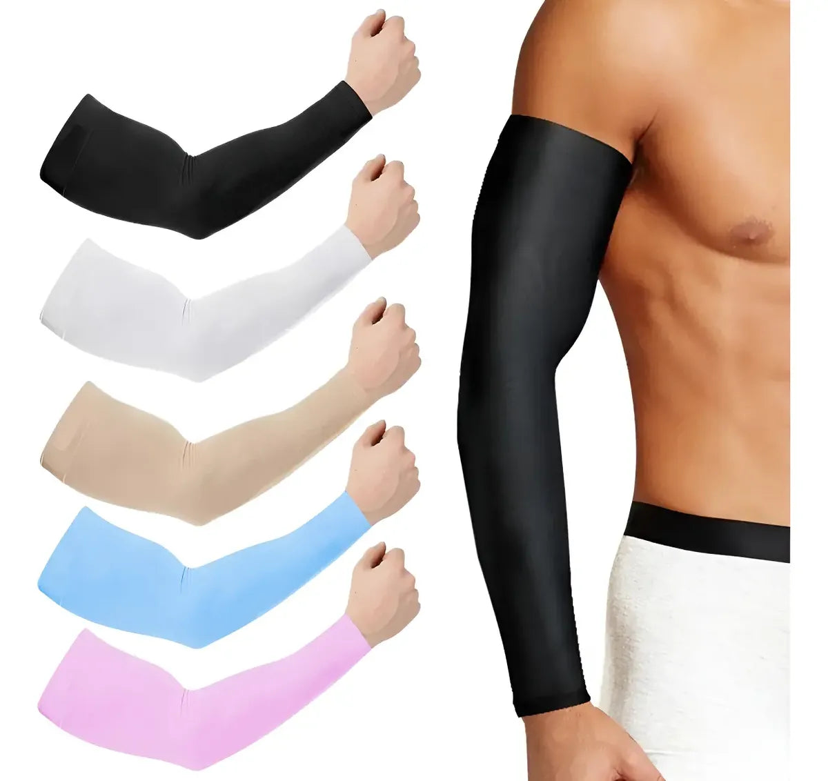 Mangas Protectoras Rayos Uv Licra Protector Sol Deportes