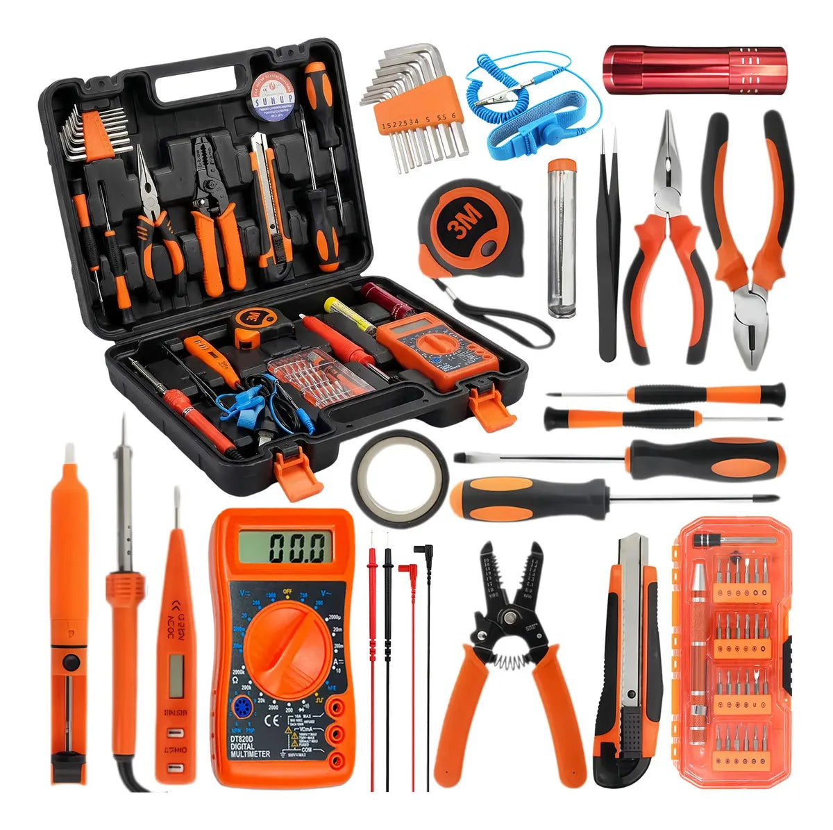 Kit Herramientas 32 Piezas YISHAN Varitudo con Multímetro Digital y Soldador para Electricidad y Hogar