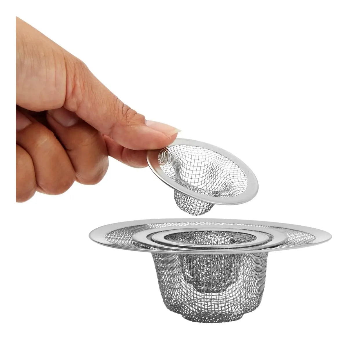 Coladeras Malla 4 Piezas Baño Fregadero Acero Inoxidable