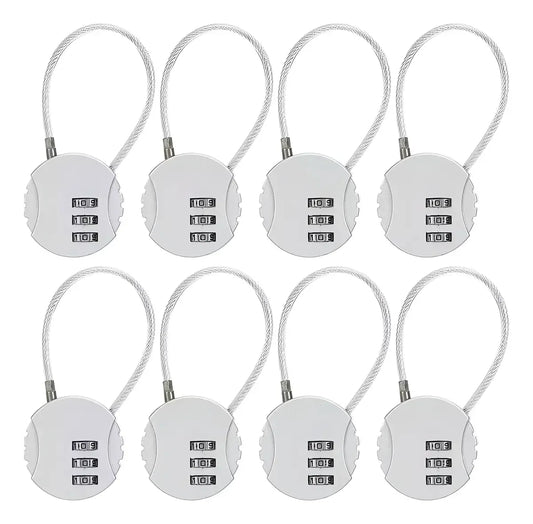 8 Candados De Combinación De Seguridad Para Mochilas Lockers