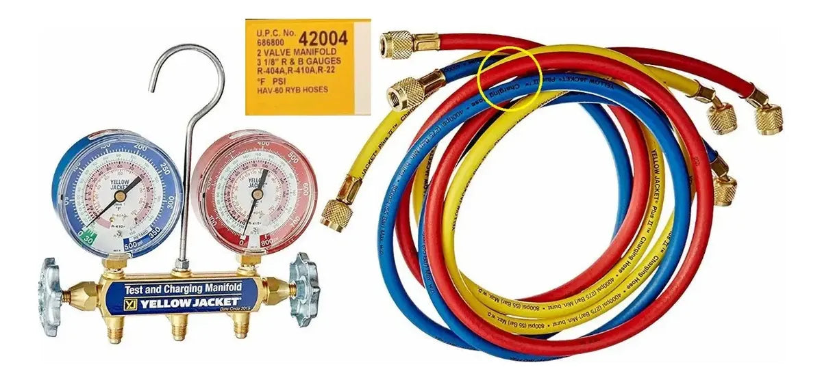 Juego Manometros Refrigeracion Manifold R410 R22 R404 42004