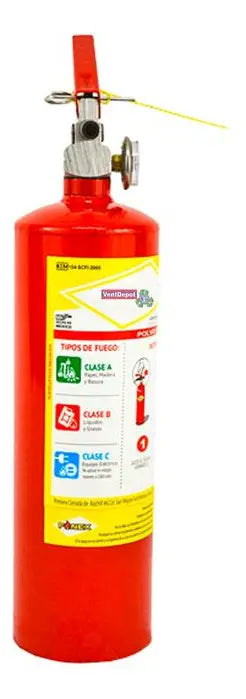 Extintor Tipo Pqs Para Carros, Mxfcr-002, 1kg, Clase A,b,c