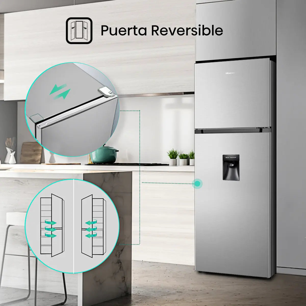 Refrigerador Hisense 8 Pies Rt90n6wkx2 Ort