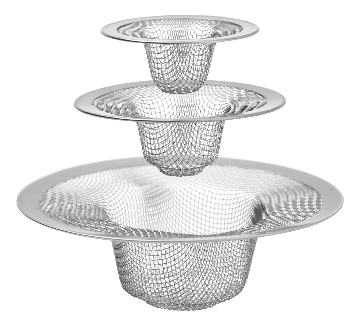 Coladeras Malla 4 Piezas Baño Fregadero Acero Inoxidable