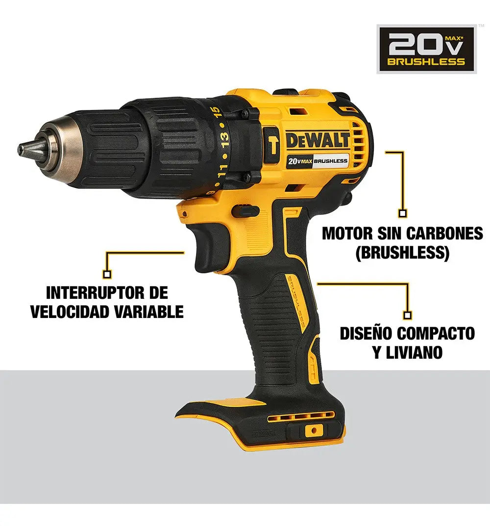 Rotomartillo Inalámbrico Max Con 100 Accesorios Dewalt Color Amarillo