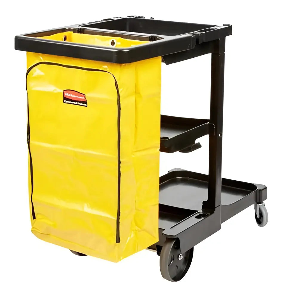 Carro De Limpieza De Servicio Tradicional 6173 Rubbermaid Negro