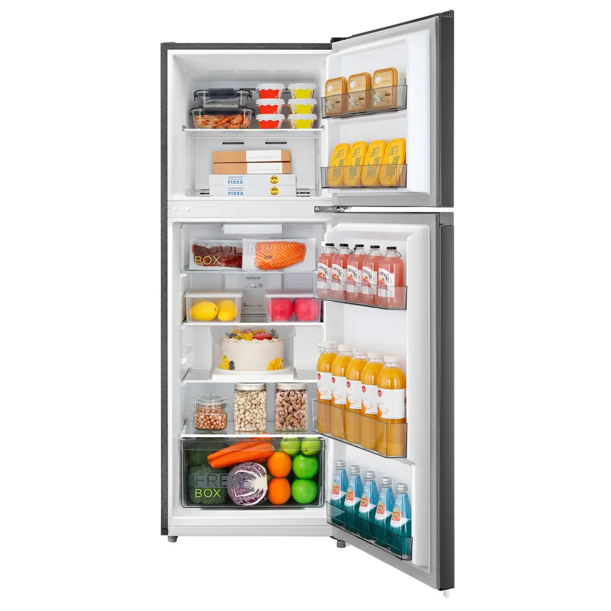 Refrigerador Top Mount Midea Inverter Quattro Jazz Black 9 Pies Cúbicos
