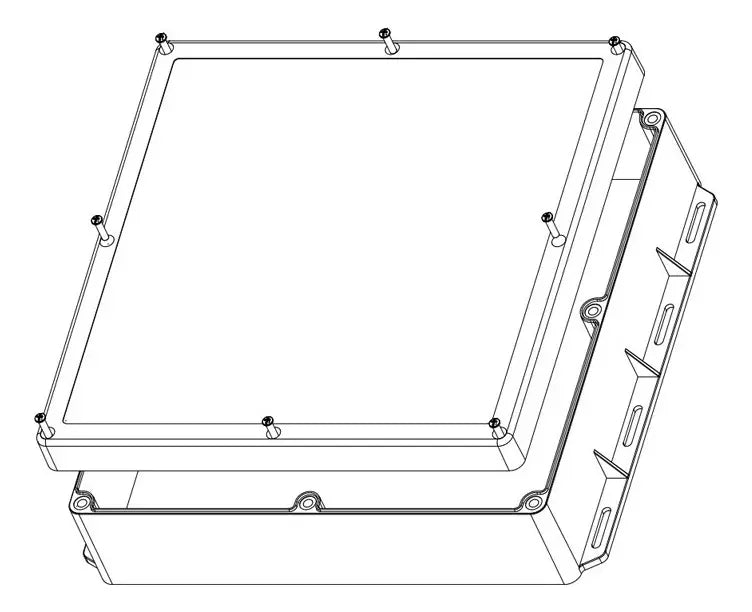 Gabinete de Plástico Exterior Ip65 color blanco 300x300x150mm cierre tornllo TXPRO TXG-01-571