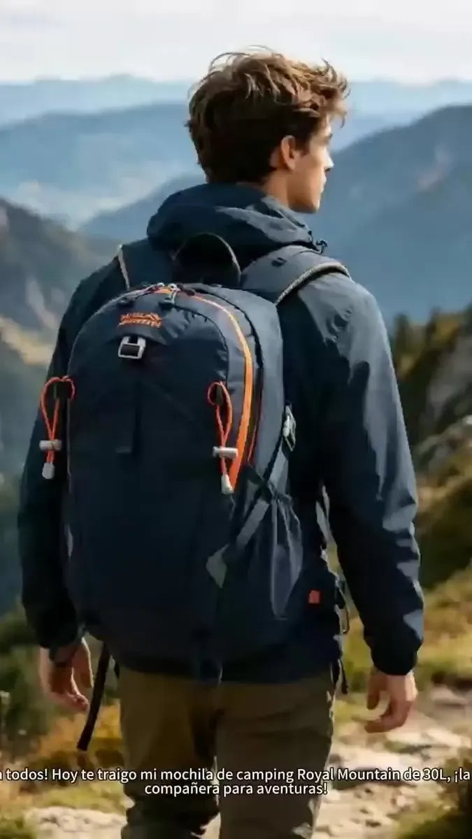 Mochila de Viaje ROYAL MOUNTAIN 30 L Impermeable con Compartimento para Laptop 15.6"