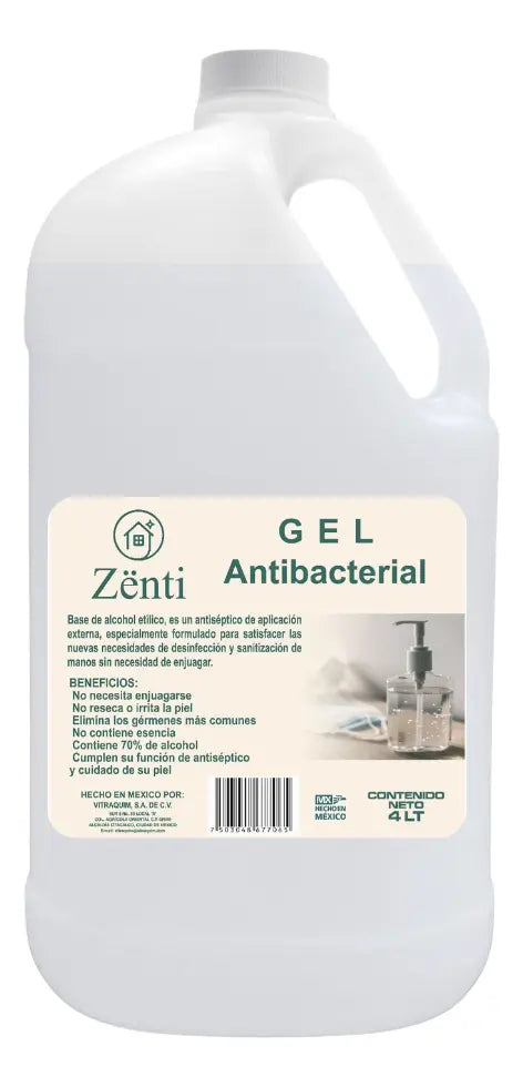 4lt Calidad Premium Gel Antibacterial Para Manos Vitraquim