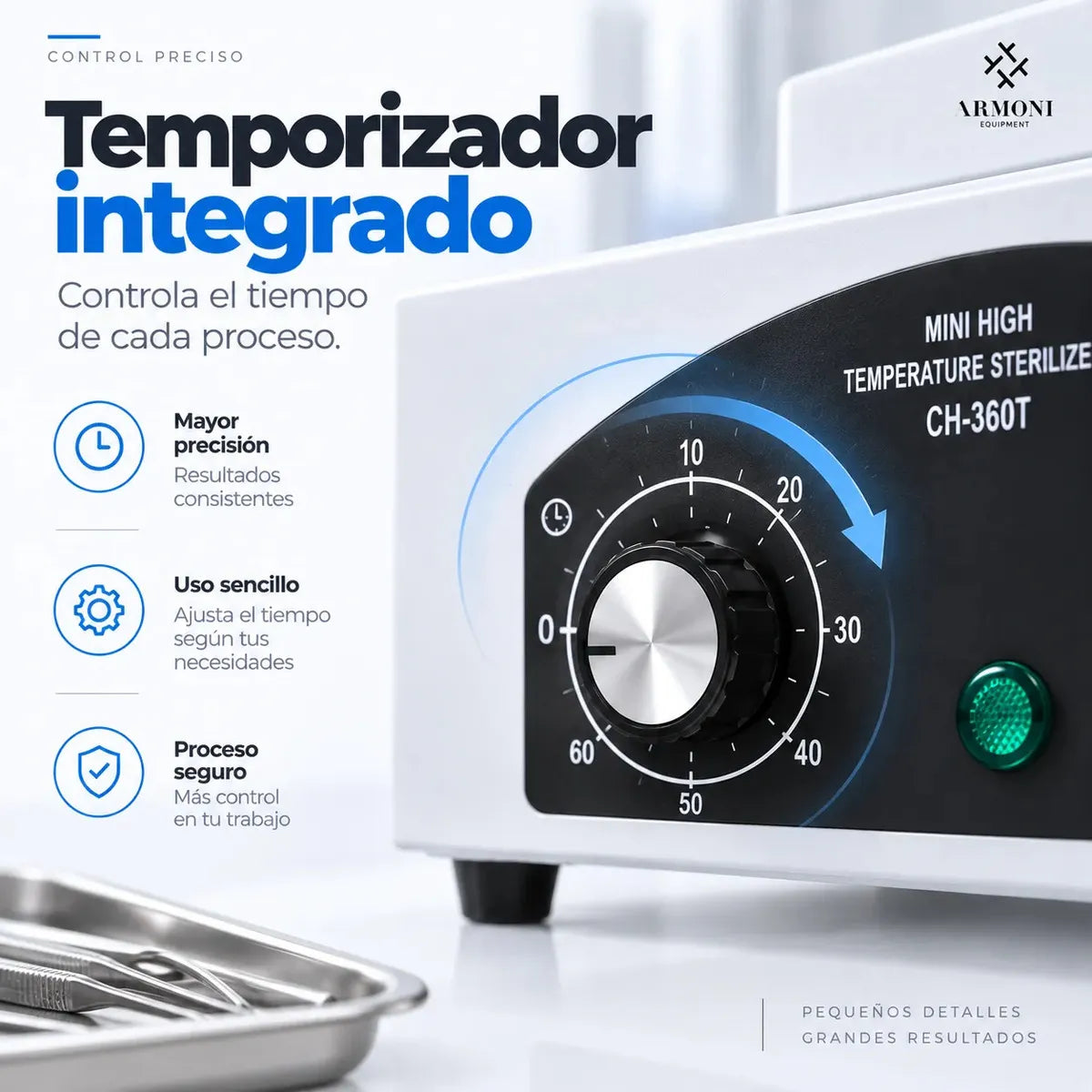 Esterilizador Quirurgico Armoni CH360T Calor 300w 2.2l ...