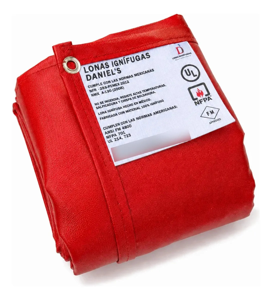 Lona Ignifuga 2x2 Mts Certicada Color Rojo