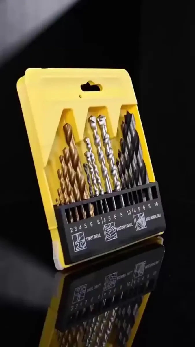 Juego 16 Brocas De Acero Para Madera, Metal Y Concreto