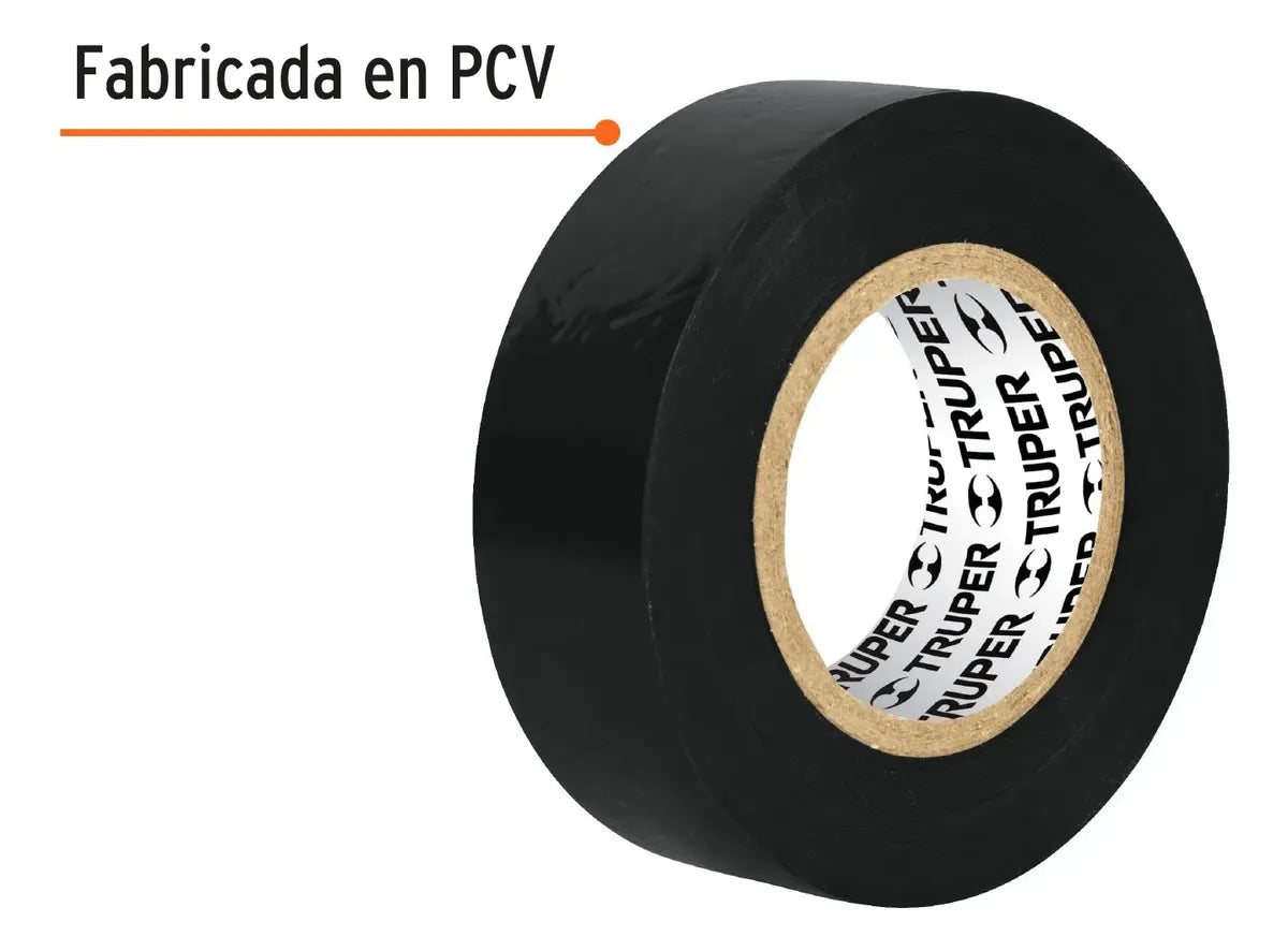 Cinta De Aislar #22 9 Metros Negra Truper 12501