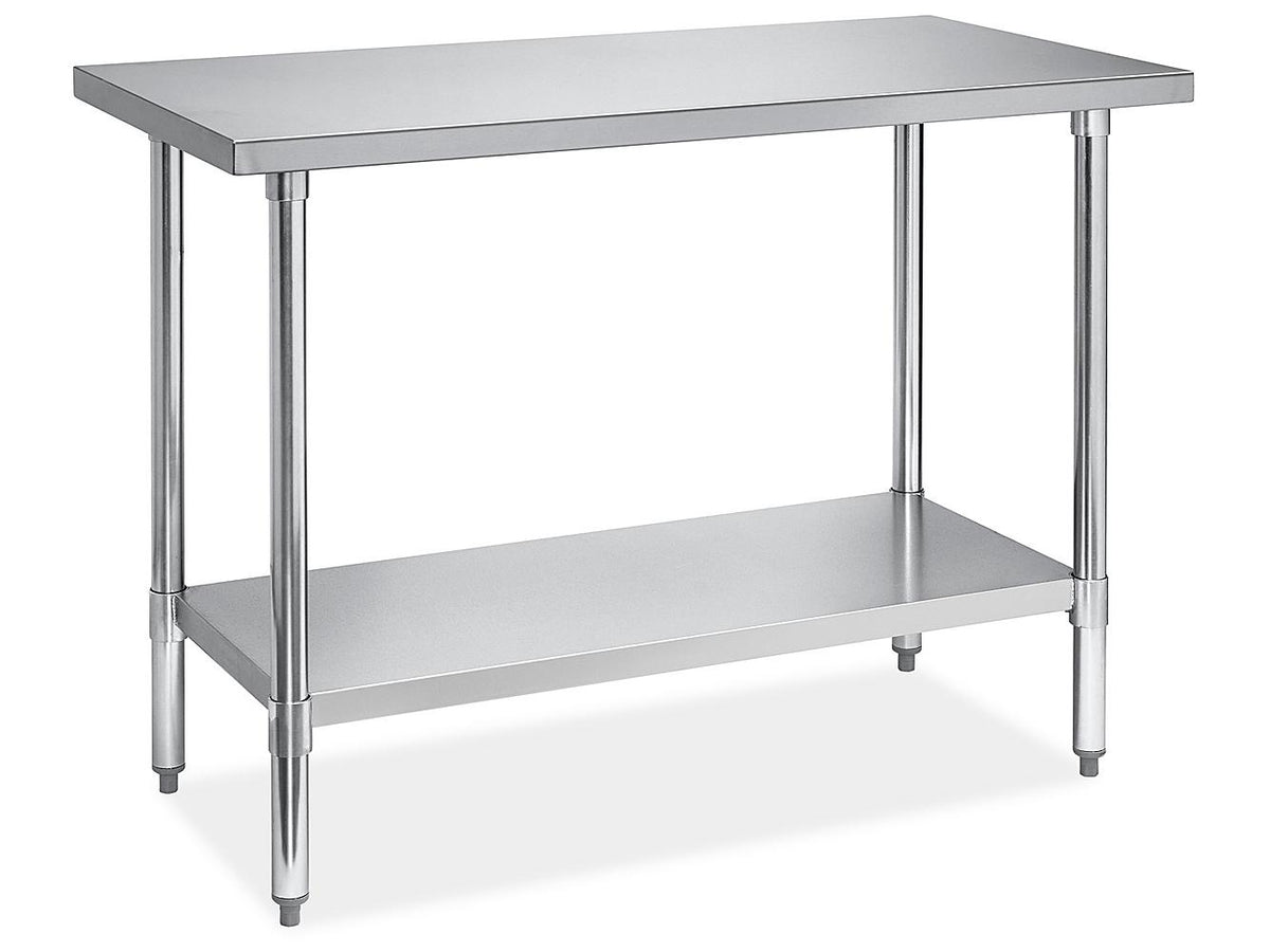 Mesa de Trabajo de Acero Inoxidable Económica - 48 x 24"
