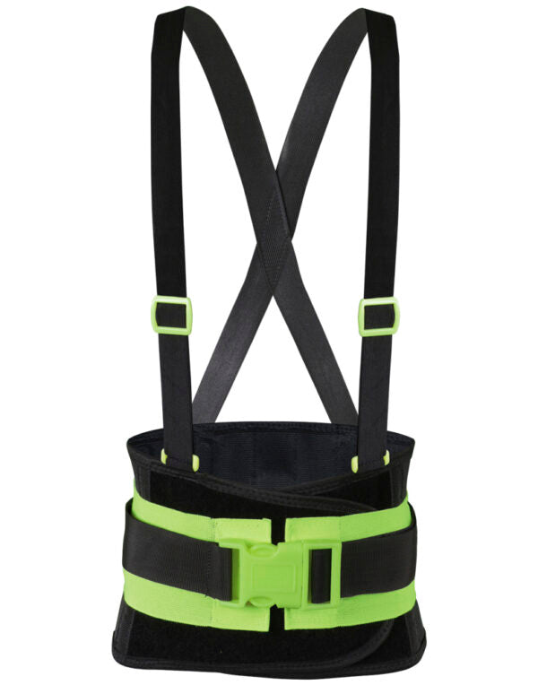 Soporte sacrolumbar elástico de amplio ajuste con tercer cinturón