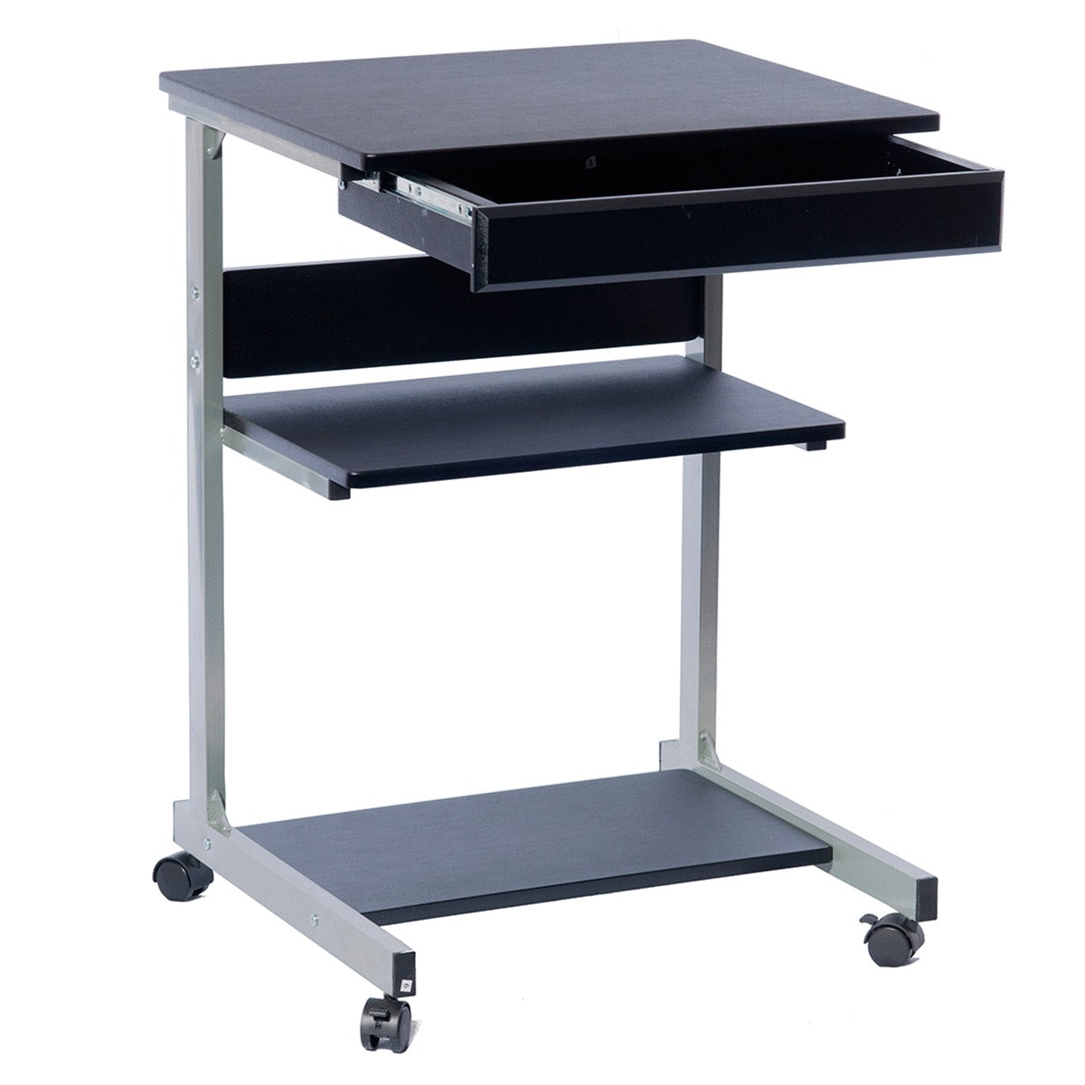 Mesa de Trabajo con Ruedas Techni Mobili Bassic Negro